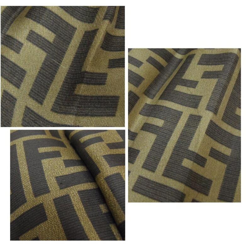FENDI ロングプリーツスカート ズッカ ブラウン【中古】(58883 FENDI ロングプリーツスカート ズッカ ブラウン【中古】(58883