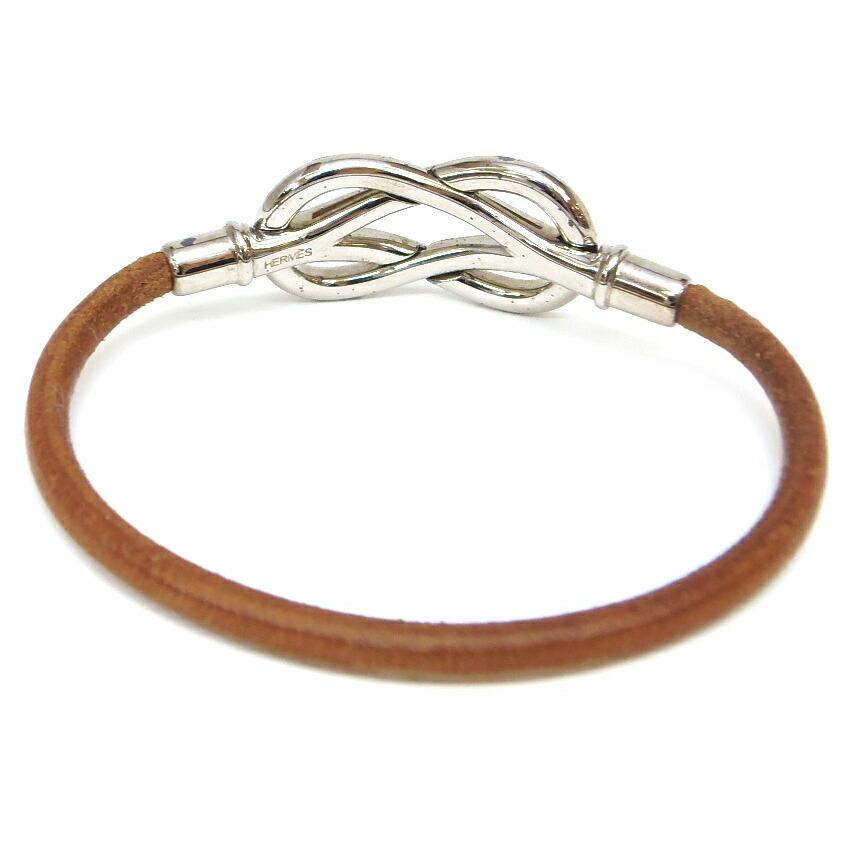 HERMES（エルメス） ブレスレット アタメ SV金具 茶【中古】(58971