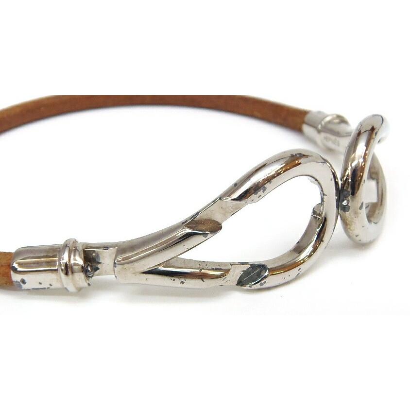 HERMES（エルメス） ブレスレット アタメ SV金具 茶【中古】(58971