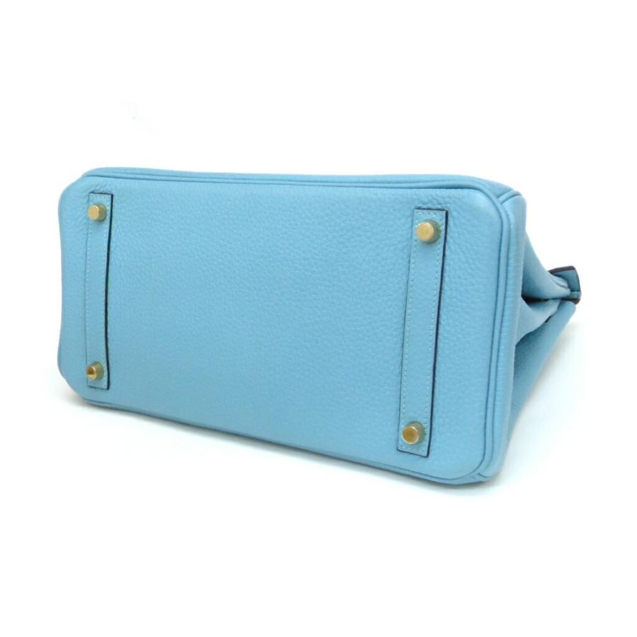 HERMES（エルメス） ハンドバッグ バーキン30 G金具 A刻印 ブルー