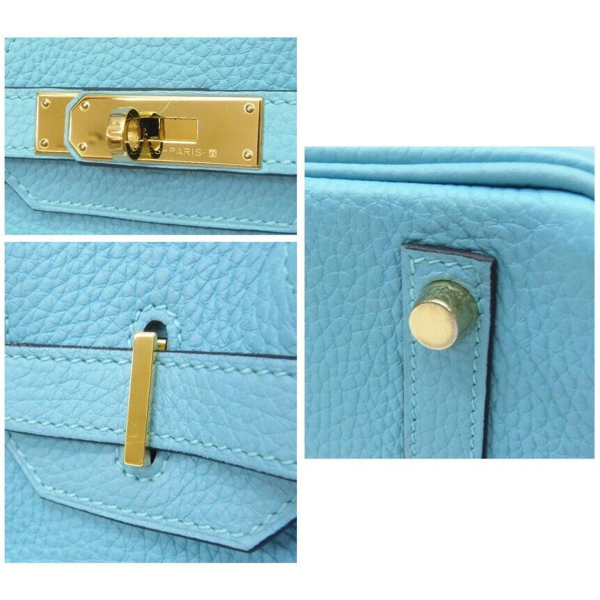 HERMES（エルメス） ハンドバッグ バーキン30 G金具 A刻印 ブルー