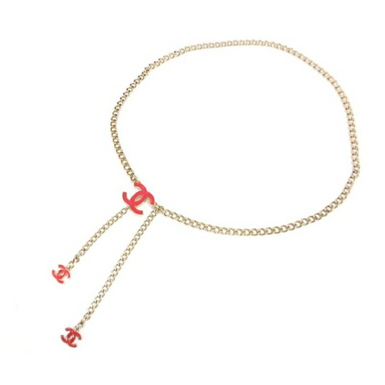 CHANEL（シャネル） チェーンベルト ココマーク 04A ピンク 【中古
