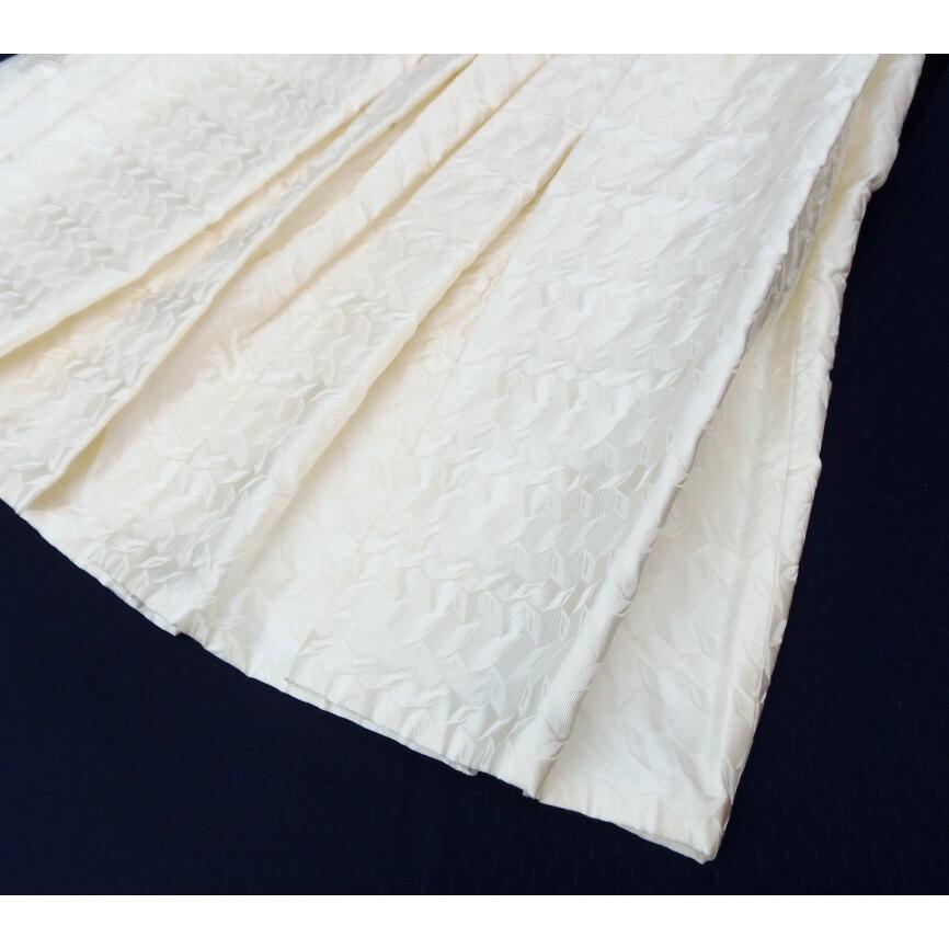 シャネル CHANEL ロンクプリーヅスカート パリコレ リボン 21AW 白  