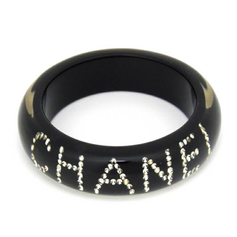 CHANEL ブラック ストーン付きバングル 【公式通販】