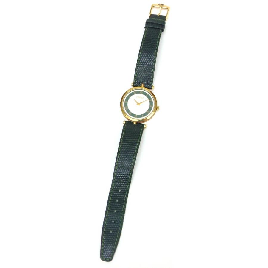 GUCCI レディースウォッチ 腕時計 クオーツ シェリー グリーン革 GUCCI レディースウォッチ 腕時計 クオーツ シェリー グリーン革