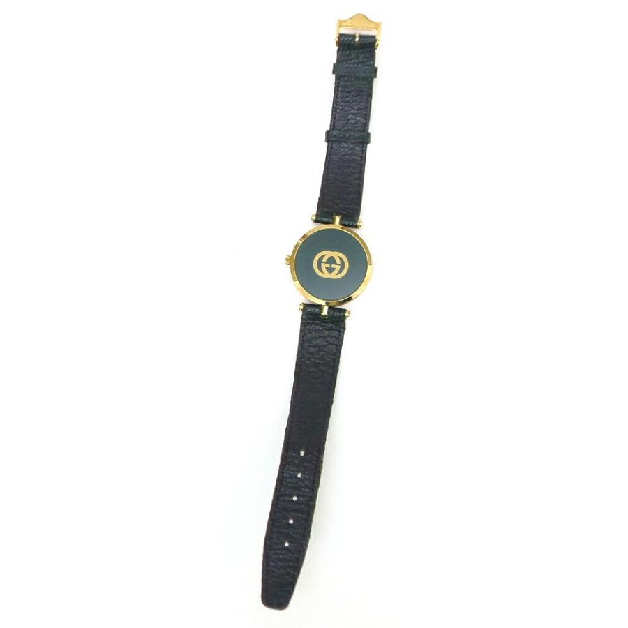 GUCCI レディースウォッチ 腕時計 クオーツ シェリー グリーン革ベルト 【中古】(60538)｜horita78｜04