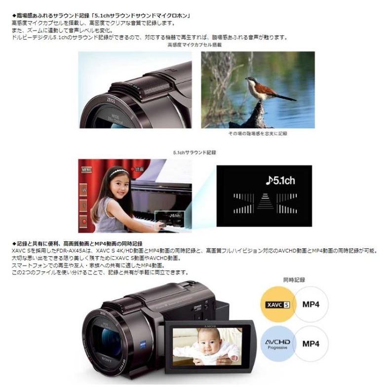 SONY（ソニー） デジタル4Kビデオカメラ FDR-AX45A-TI ブロンズ