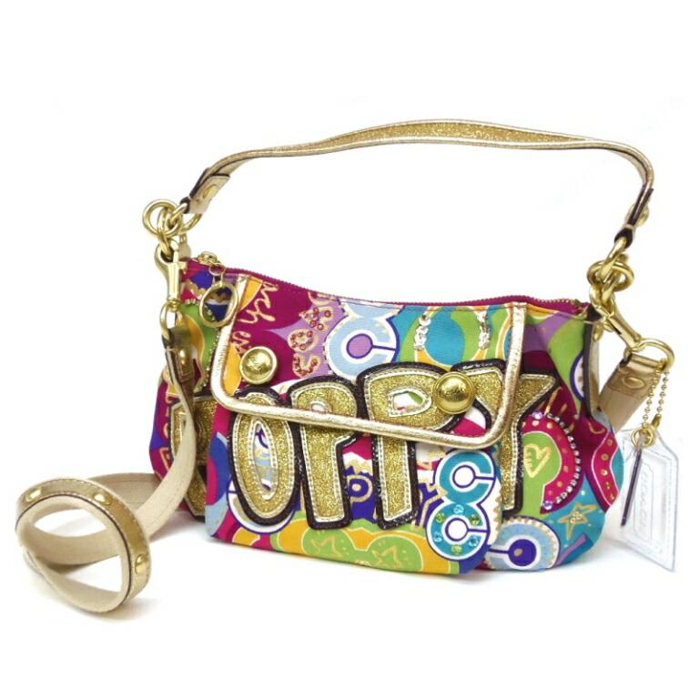 レア品　コーチ アクセサリーポーチ ミニバッグ パッチワーク マルチカラー COACH コーチ パッチワーク アクセサリーポーチ ミニバッグ