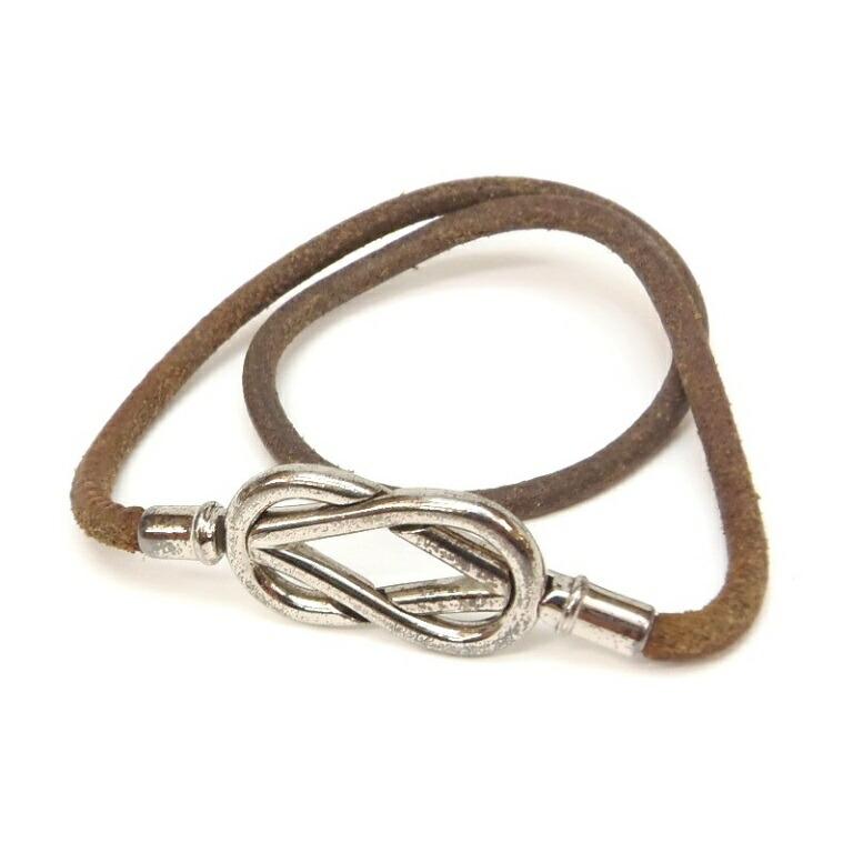 HERMES エルメス ブレスレット チョーカー アタメ SV金具 16cm HERMES エルメス ブレスレット チョーカー アタメ SV金具 16cm