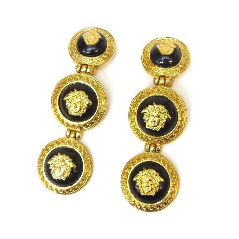 ジャンニヴェルサーチ GIANNI VERSACE イヤリング メデューサ 3連  