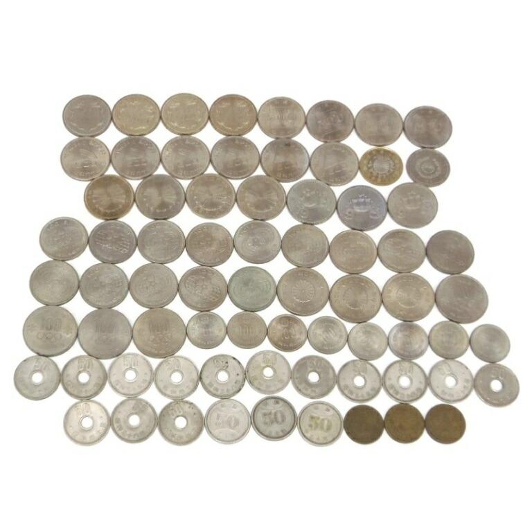 記念硬貨・旧硬貨いろいろ 72枚セット 13種類 15265円分 記念貨幣  