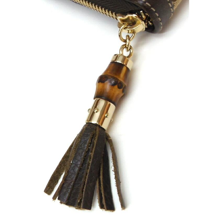 GUCCI（グッチ） 長財布 ラウンドファスナー バンブータッセル GG柄