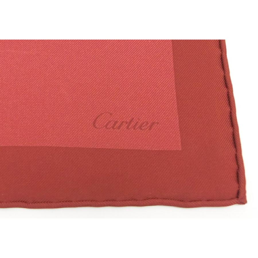 Cartier（カルティエ） スカーフ パンテールスクエア ルージュ シルク