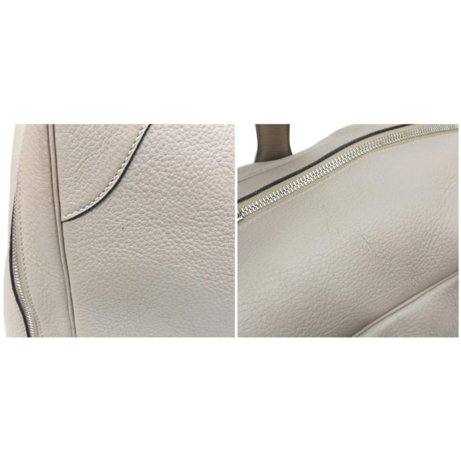 HERMES ヴィクトリア50 ボストンバッグ □D刻印 エトゥープ トリヨンクレマンス 【中古】(62068)の画像