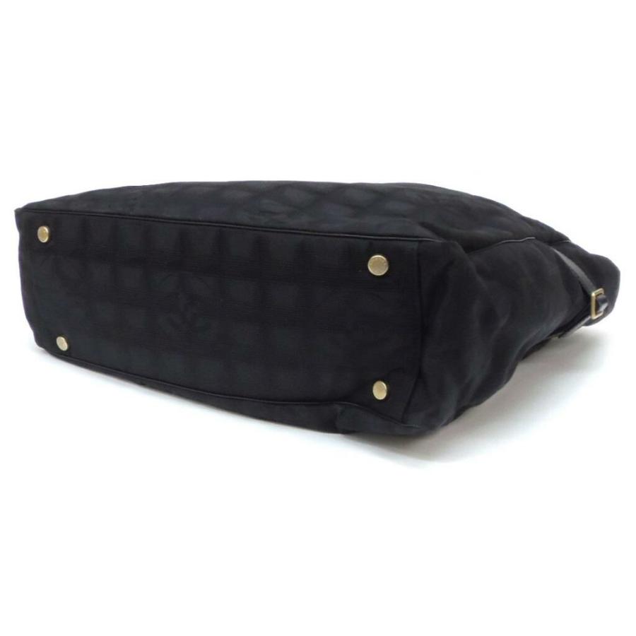 CHANEL トートバッグ ニュートラベルライン A15825 黒 ナイロン×レザー 【中古】(62069)の画像