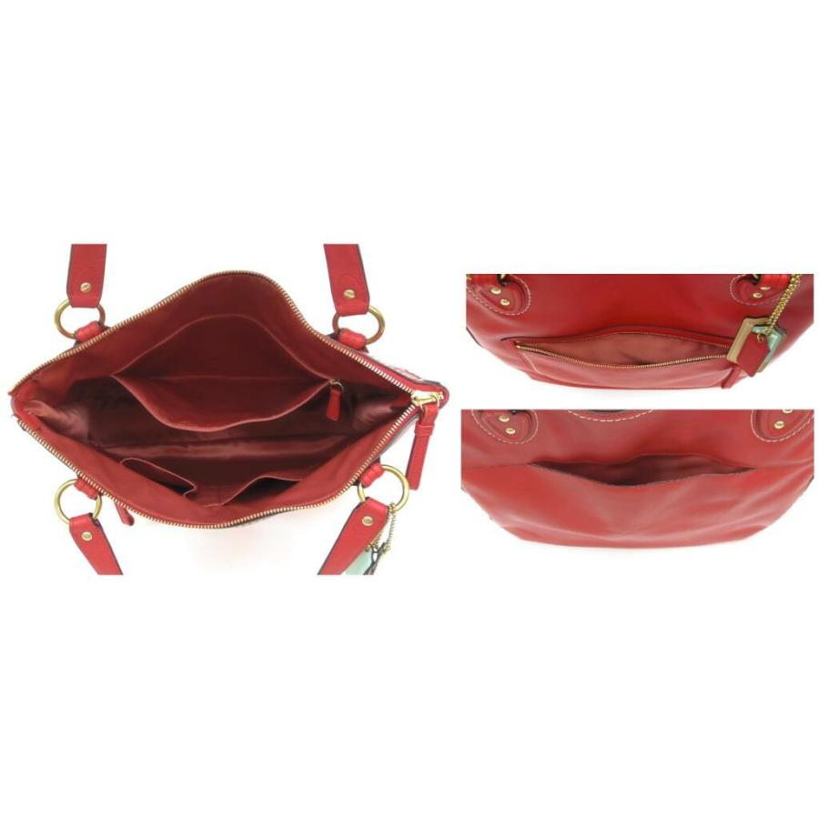COACH コーチ トートバッグ 22424 赤 レザー 【中古】(62159 COACH コーチ トートバッグ 22424 赤 レザー 【中古】(62159