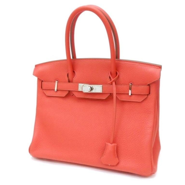 エルメス HERMES ハンドバッグ バーキン30 X刻印 SV金具 ローズジャイプール トリヨンクレマンス 【中古】(62371) HERMES エルメス ハンドバッグ バーキン30 X刻印 SV金具 ローズジャイ