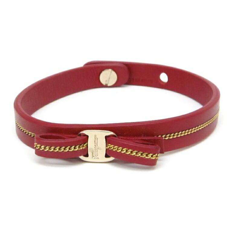 FERRAGAMO フェラガモ Ferragamo ブレスレット ヴァラリボン 赤 FERRAGAMO フェラガモ Ferragamo ブレスレット ヴァラリボン 赤