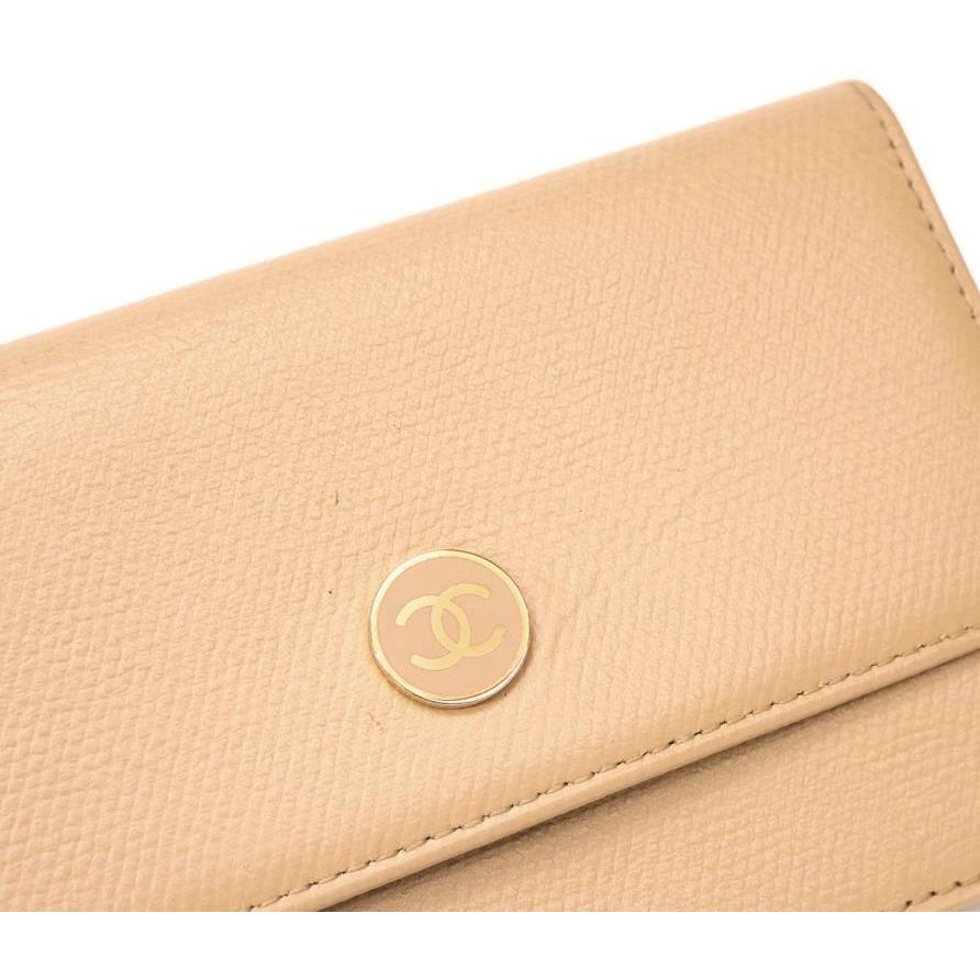CHANEL キーリング付き財布 カードケース ココマーク ベージュ CHANEL キーリング付き財布 カードケース ココマーク ベージュ