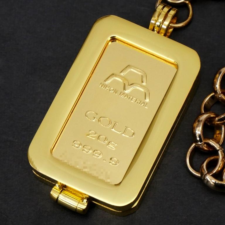 新品】日本マテリアル 純金インゴット 20g 選べるキーホルダー/キー