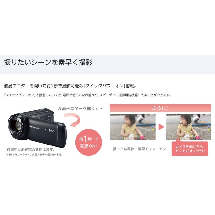 Panasonic（パナソニック） デジタルビデオカメラ HC-V495M-K ブラック