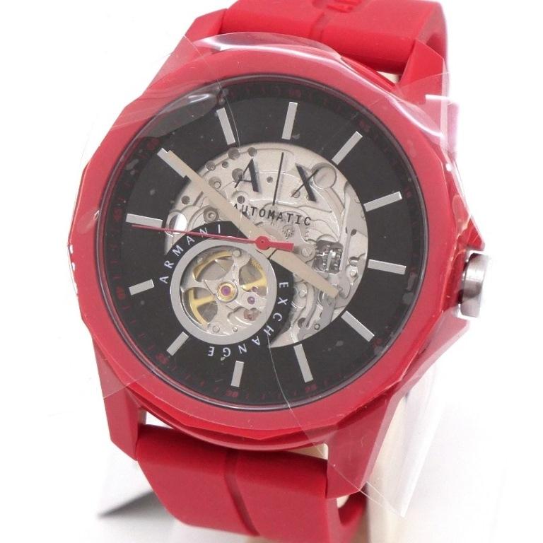 ARMANI EXCHANGE 自動巻き AX1728 黒文字盤赤ベルト(63291) : 堀田商事