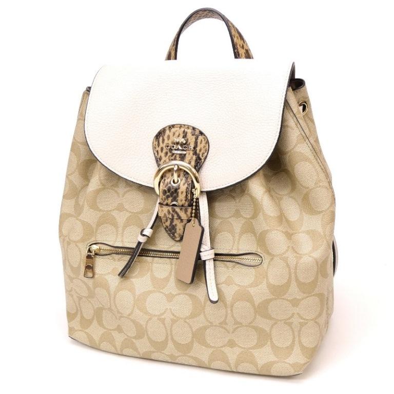 COACH（コーチ） リュック ブロックド シグネチャー キャンバス クリオ 