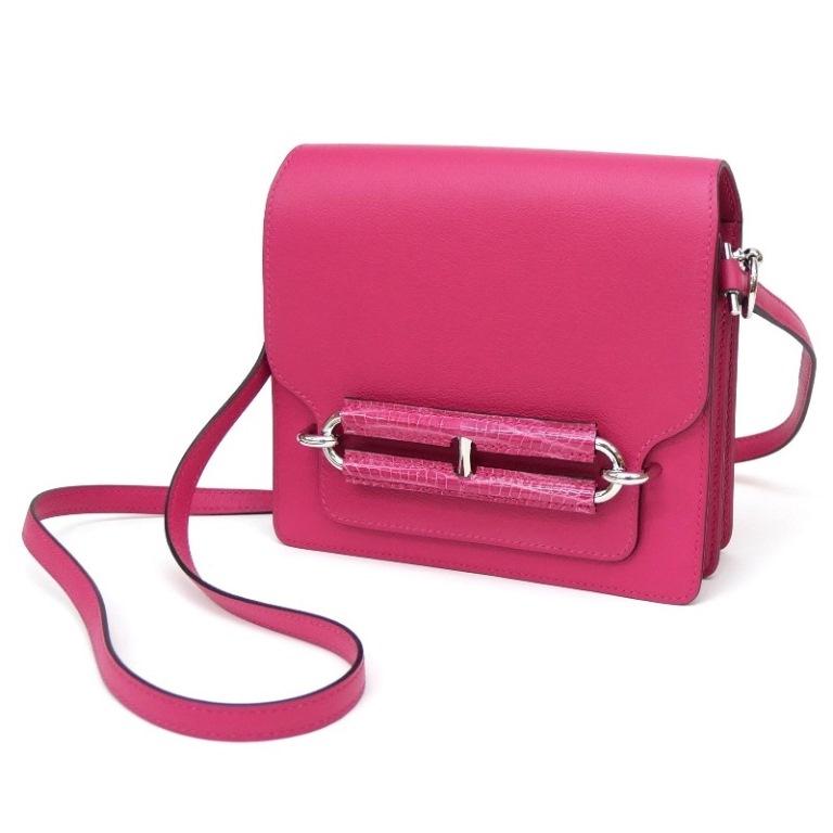 エルメス HERMES ショルダーバッグ ルリミニ SV金具 Z刻印 ローズ