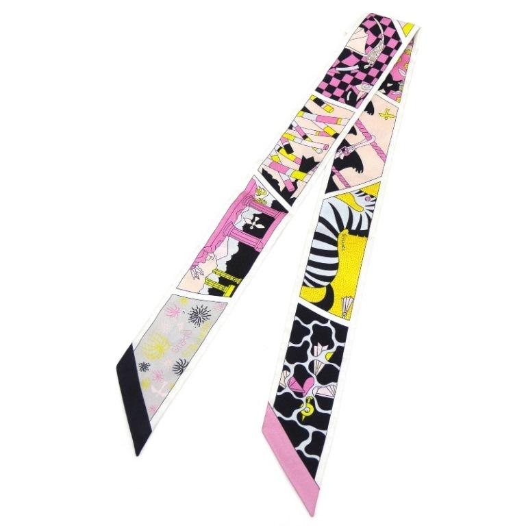 HERMES（エルメス） スカーフ ツイリー ファクトリースーツ 黒