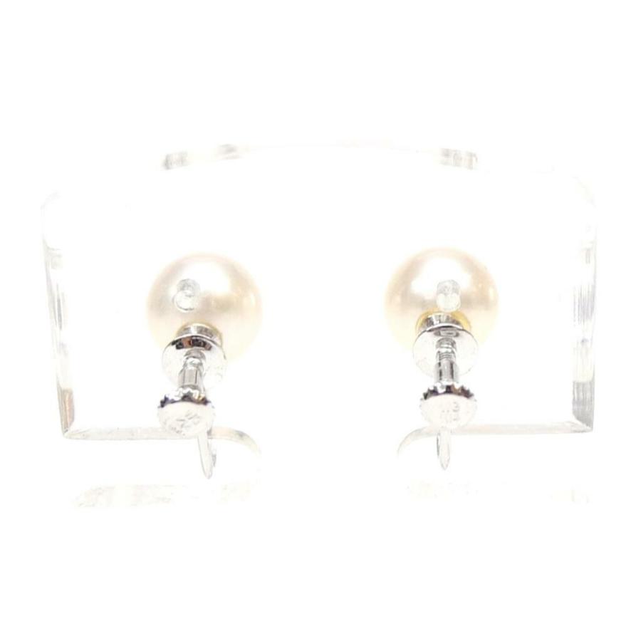 パール イヤリング 14金 真珠/ホワイトゴールド/K14WG 【中古】(64295 