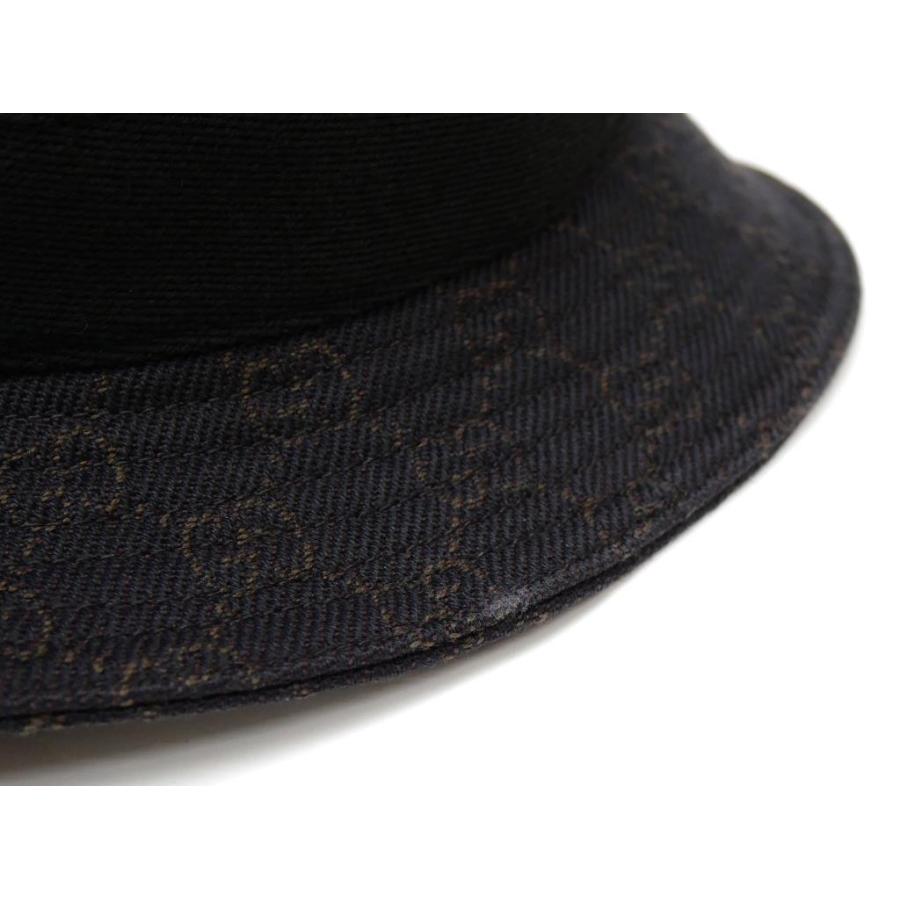 GUCCI グッチ GGキャンバス 帽子 ハット ブラウン 【中古】(64335  