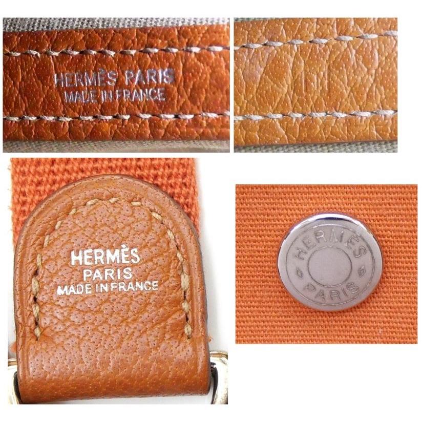 エルメス HERMES ガーデンパーティTPM □I刻印 SV金具 オレンジ キャンバス×レザー 【中古】(64738)｜horita78｜05