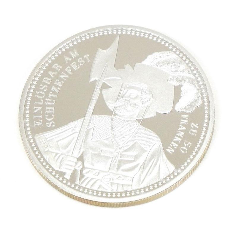 1998年スイス射撃祭　50フラン 銀貨 スイス 50フラン銀貨 1998年 射撃祭 【中古】(64751) : 堀田商事質店