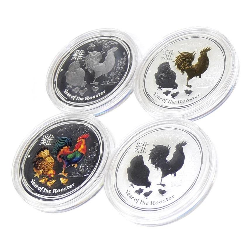 パースミント オーストラリア 干支 鶏 銀貨 酉 2017年 4枚セット