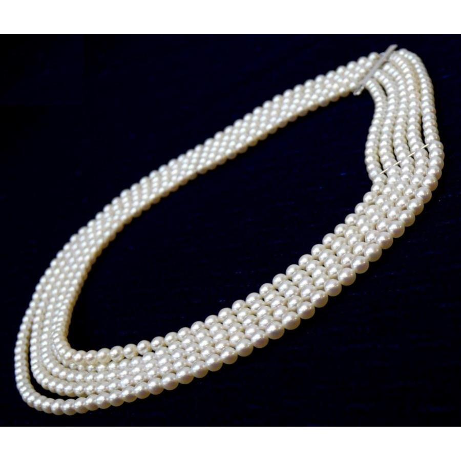 TASAKI 田崎 5連パールネックレス SV金具 真珠 【中古】(64886 TASAKI 田崎 5連パールネックレス SV金具 真珠 【中古】(64886