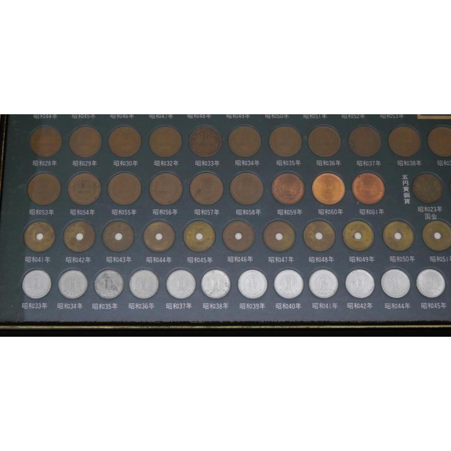 日本貨幣史一覧 額入りセット 220枚入り 硬貨セット 【中古】(64900