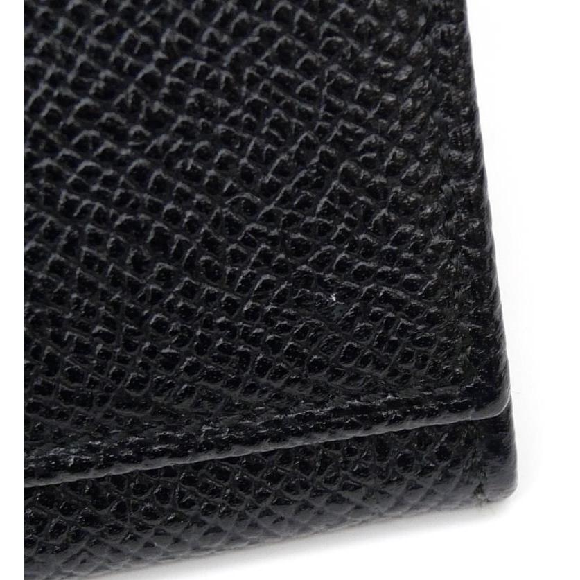 BVLGARI（ブルガリ） カードケース 名刺入れ 型押し 黒 【中古】(65074
