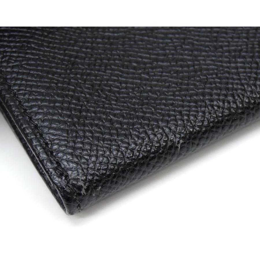 BVLGARI（ブルガリ） カードケース 名刺入れ 型押し 黒 【中古】(65074
