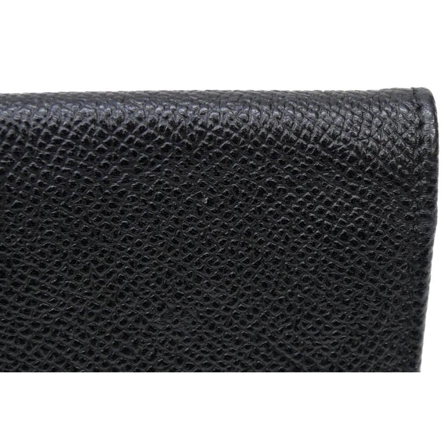BVLGARI（ブルガリ） カードケース 名刺入れ 型押し 黒 【中古】(65074