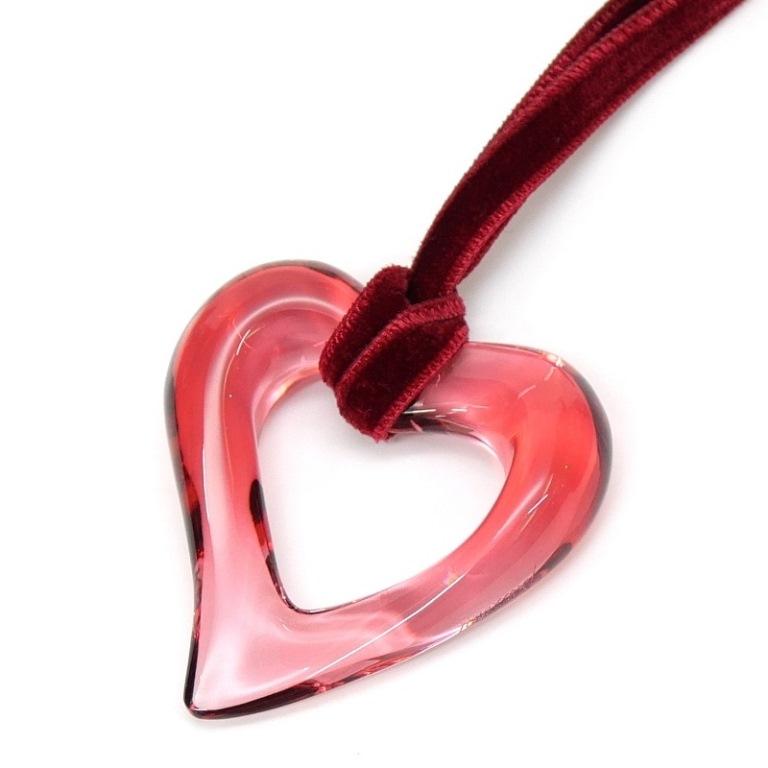 バカラ（Baccarat） ハートモチーフ ペンダントネックレス クリスタル