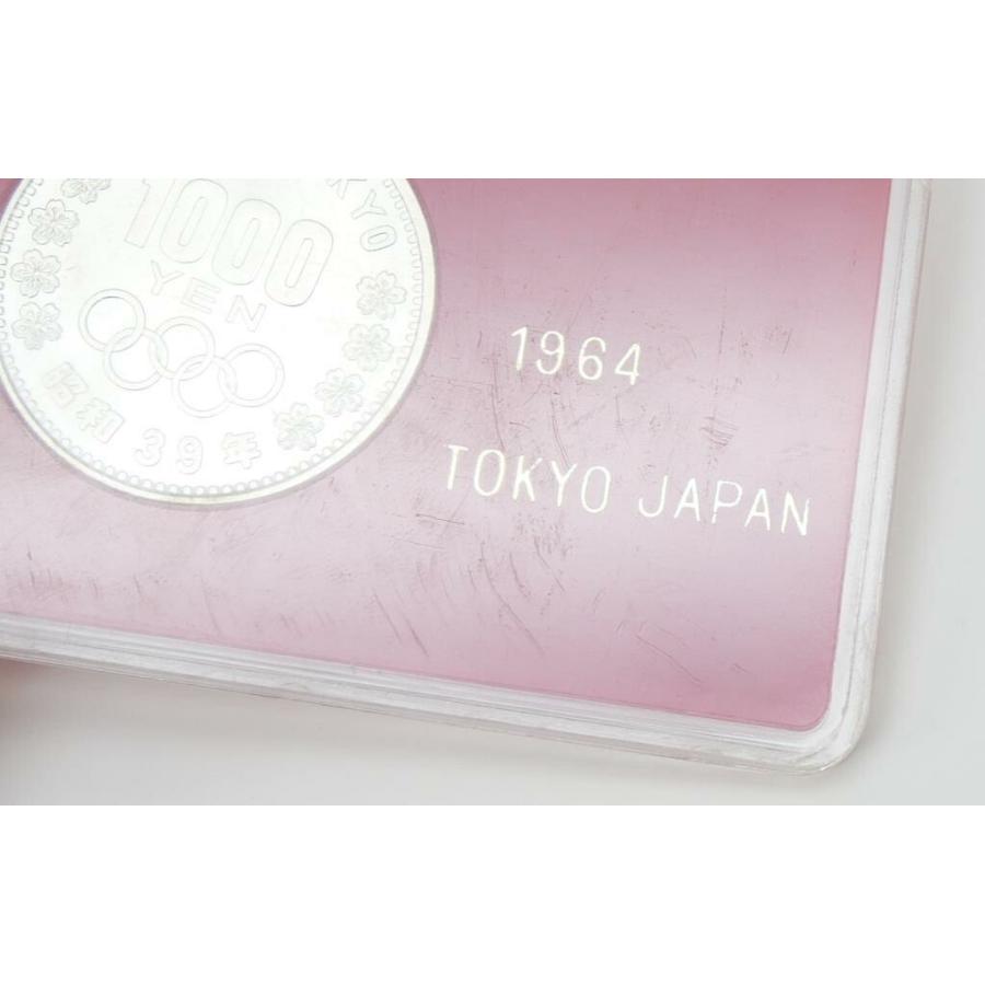 昭和39年 東京オリンピック 1000円銀貨 プラスチックケース入り TOKYO 並品 記念貨幣 1964年 【中古】(65107)｜horita78｜04