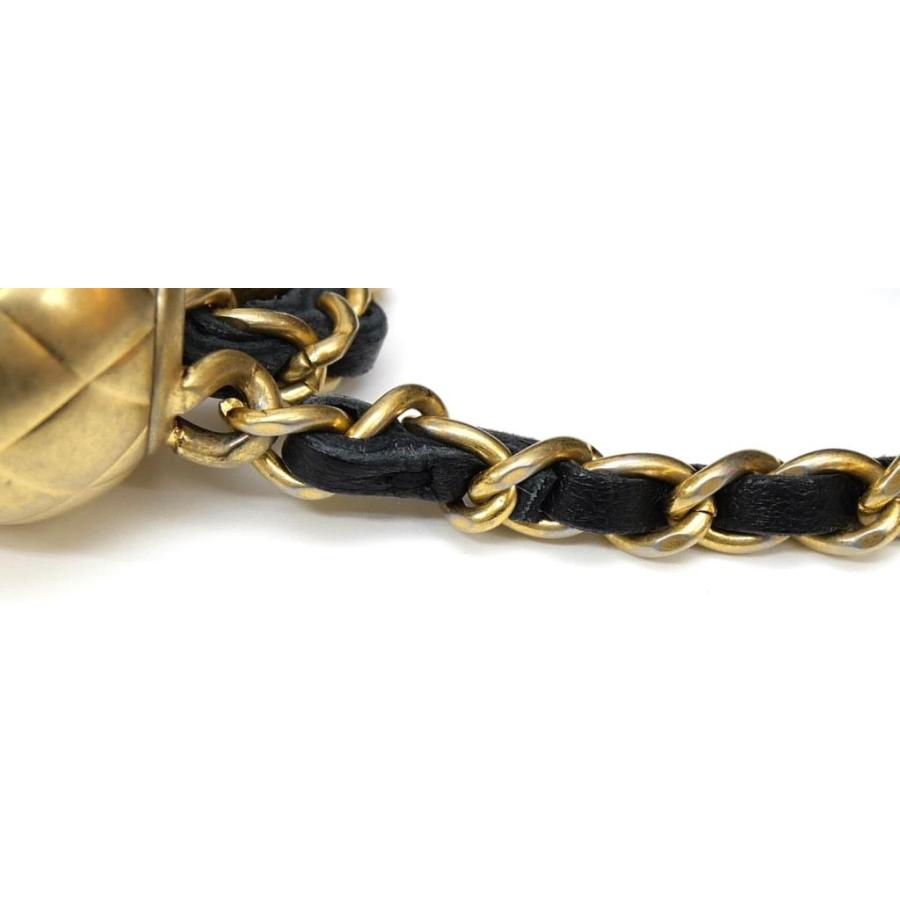 CHANEL（シャネル） チェーンショルダーバッグ マトラッセ 黒 レザー