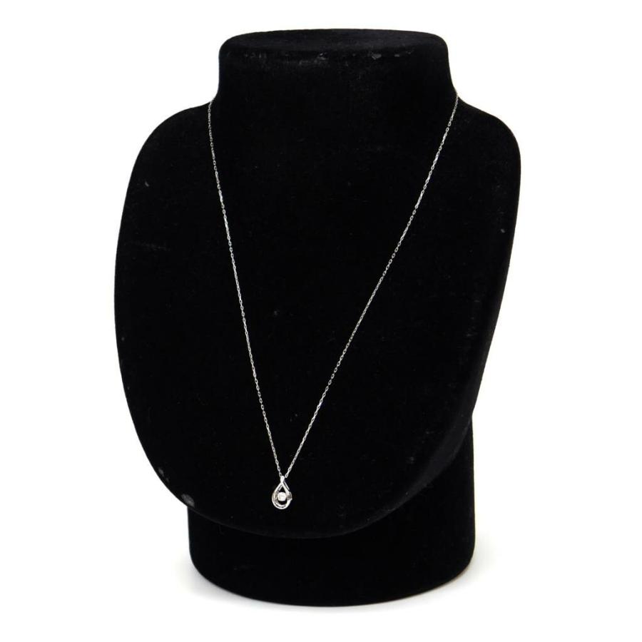ダイヤモンドネックレス 10金 0.10ct /ホワイトゴールド/K10WG 1.5g 