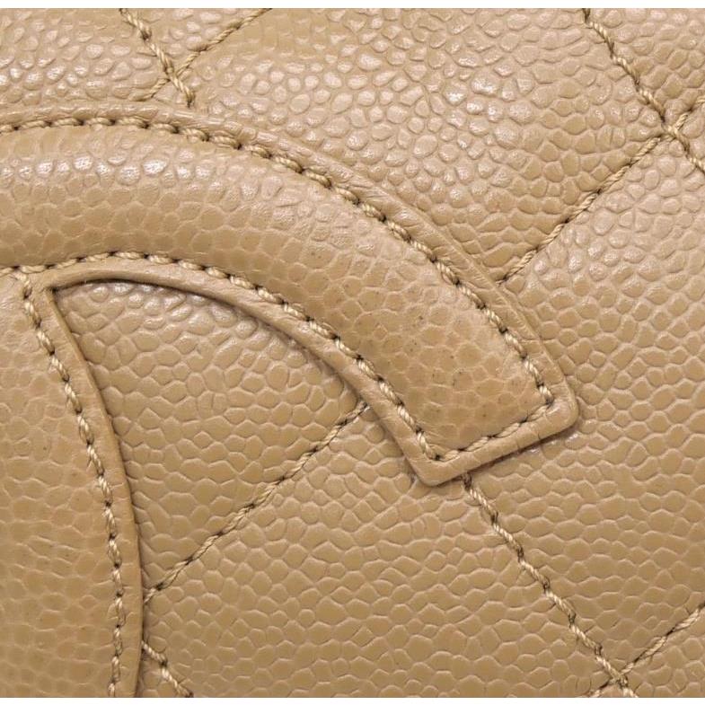 CHANEL シャネル ボストンミニ ハンドバッグ ベージュ キャビア CHANEL シャネル ボストンミニ ハンドバッグ ベージュ キャビア