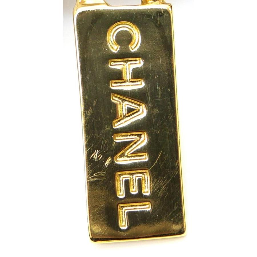 CHANEL シャネル ピアス L21 プレート ロゴ ラインストーン CHANEL シャネル ピアス L21 プレート ロゴ ラインストーン