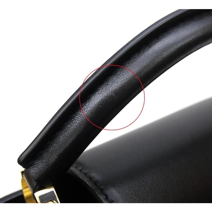 ルイ・ヴィトン LOUISVUITTON ハンドバッグ カプシーヌ BB 2WAY ショルダーバッグ M20373 白黒ドット レザー 【中古】(65568)の画像