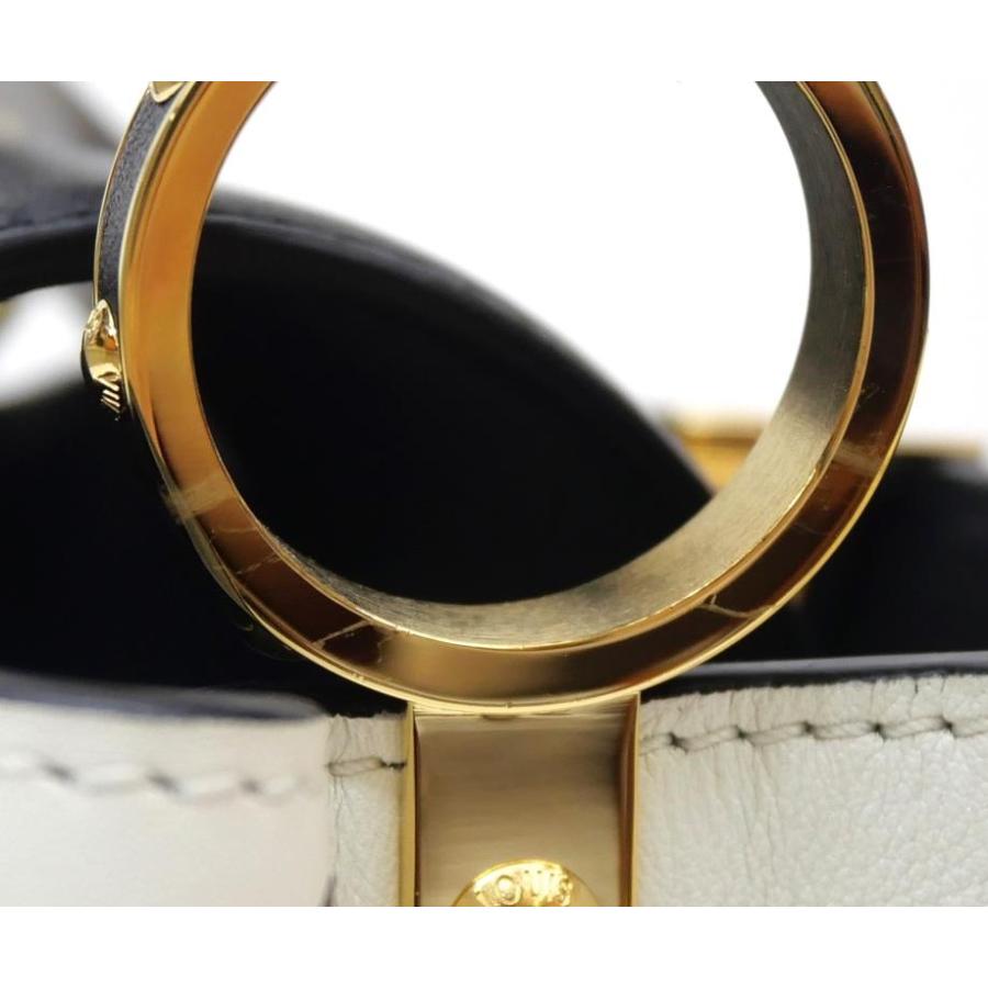 ルイ・ヴィトン LOUISVUITTON ハンドバッグ カプシーヌ BB 2WAY ショルダーバッグ M20373 白黒ドット レザー 【中古】(65568)の画像