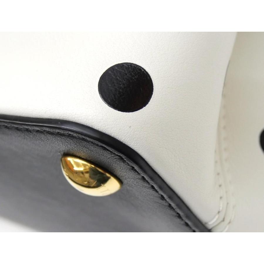 ルイ・ヴィトン LOUISVUITTON ハンドバッグ カプシーヌ BB 2WAY ショルダーバッグ M20373 白黒ドット レザー 【中古】(65568)の画像