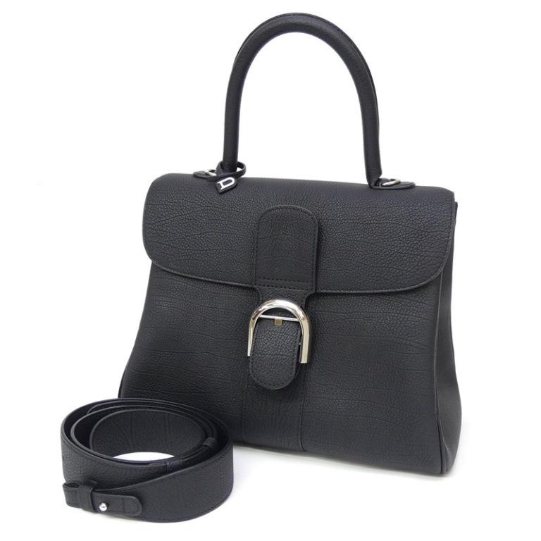 DELVAUX デルヴォー ハンドバッグ ブリヨンMM 2WAY 黒 DELVAUX デルヴォー ハンドバッグ ブリヨンMM 2WAY 黒