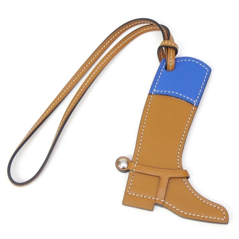 HERMES（エルメス） バッグチャーム パドックボットブーツ ブルー